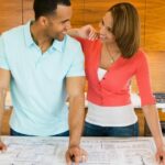 qtq80-AEih8B A man and woman are standing in front of a table.